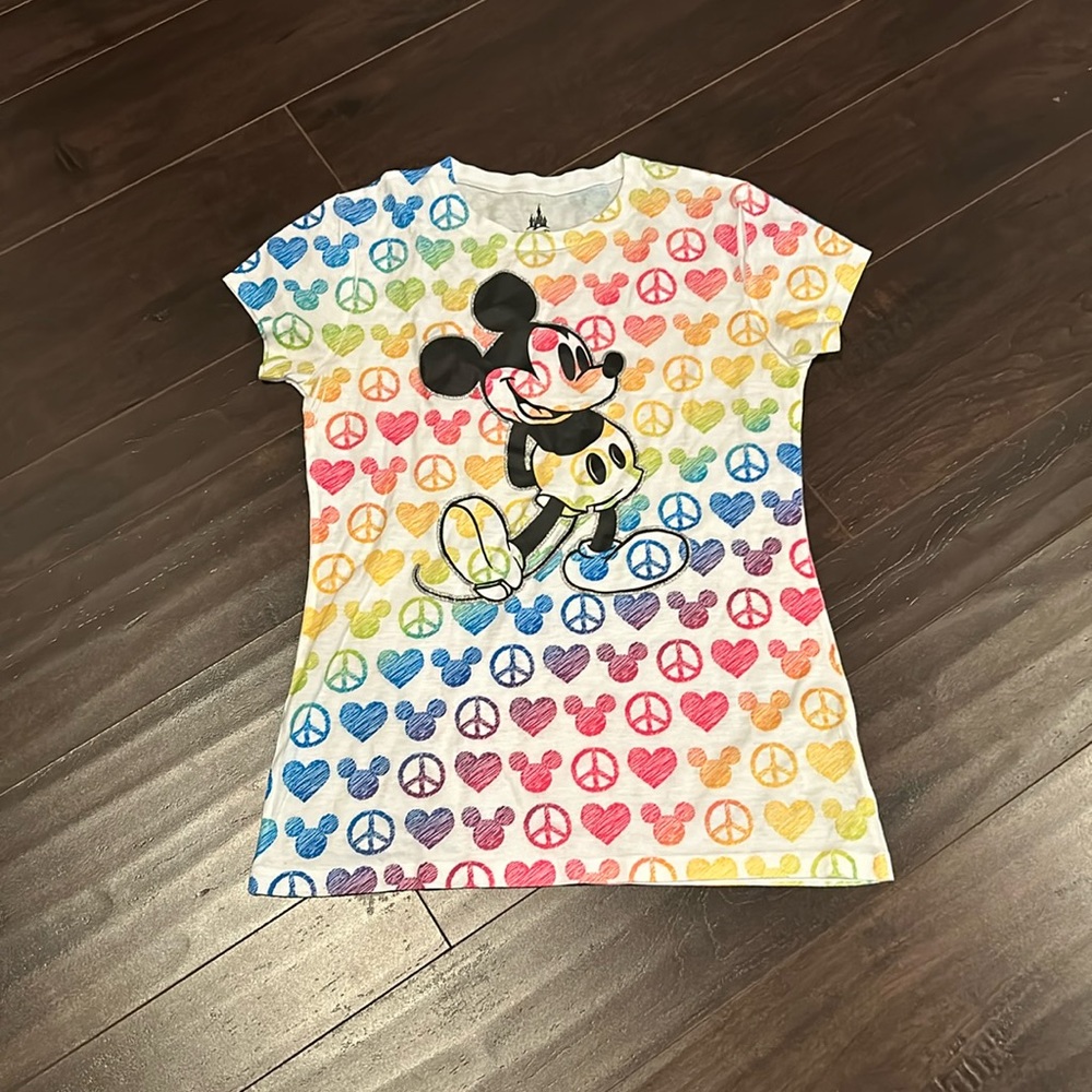 Disney Multicolor Mickey Mouse Short Sleeve Tee